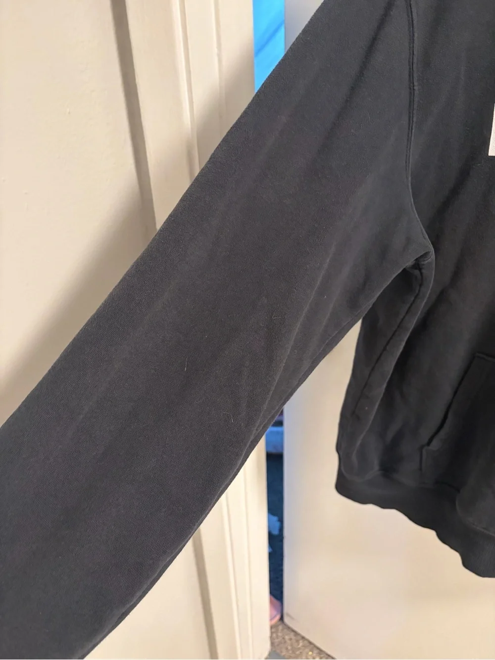 The North Face Black Pullover Hoodie with White Logo